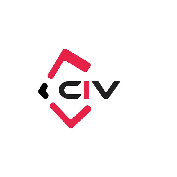 CIV yaratıcı minimalist harf logosu. CIV benzersiz vektör baş harfleri alfabe harf logosu tasarımı