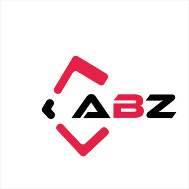 ABZ yaratıcı minimalist harf logosu. ABZ benzersiz vektör baş harfleri alfabe harf logosu tasarımı