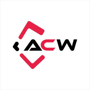 ACW yaratıcı minimalist harf logosu. ACW benzersiz vektör baş harfleri alfabe harfi logo tasarımı
