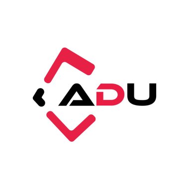 ADU yaratıcı minimalist harf logosu. ADU benzersiz vektör baş harfleri harf logosu tasarımı