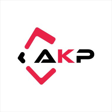 AKP yaratıcı minimalist harf logosu. AKP eşsiz vektör baş harfleri alfabe harf logosu tasarımı