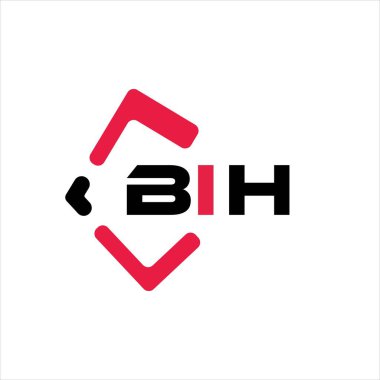 BIH yaratıcı minimalist harf logosu. BIH benzersiz vektör baş harfleri alfabe harfi logo tasarımı