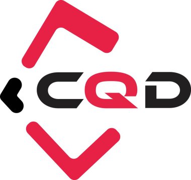 CQD yaratıcı minimalist harf logosu. CQD benzersiz vektör baş harfleri harf logosu tasarımı