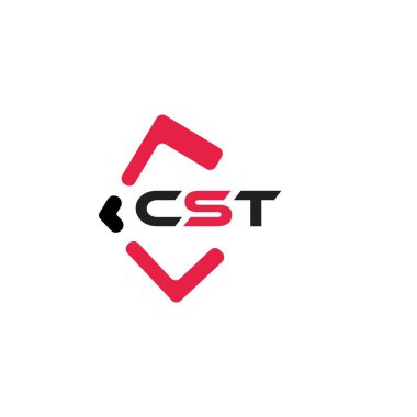 CST yaratıcı minimalist harf logosu. CST benzersiz vektör baş harfleri alfabe harfi logo tasarımı