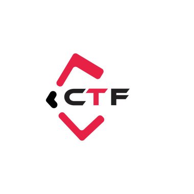 CTF yaratıcı minimalist harf logosu. CTF eşsiz vektör baş harfleri alfabe harf logosu tasarımı