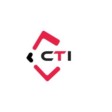 CTI yaratıcı minimalist harf logosu. CTI eşsiz vektör baş harfleri alfabe harf logosu tasarımı