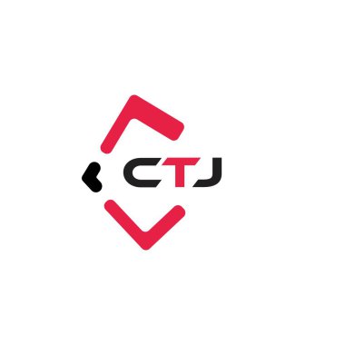 CTJ yaratıcı minimalist harf logosu. CTJ eşsiz vektör baş harfleri alfabe harf logosu tasarımı