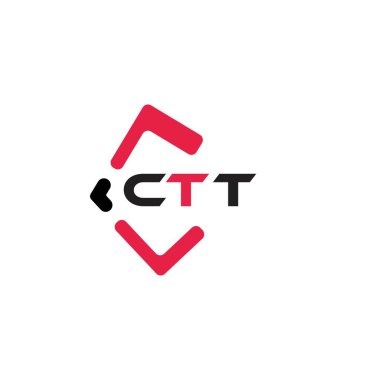 CTT yaratıcı minimalist harf logosu. CTT eşsiz vektör baş harfleri alfabe harf logosu tasarımı