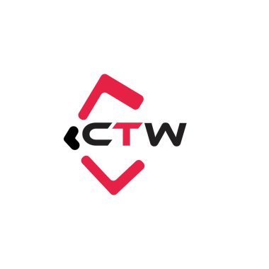 CTW yaratıcı minimalist harf logosu. CTW eşsiz vektör baş harfleri alfabe harfi logo tasarımı