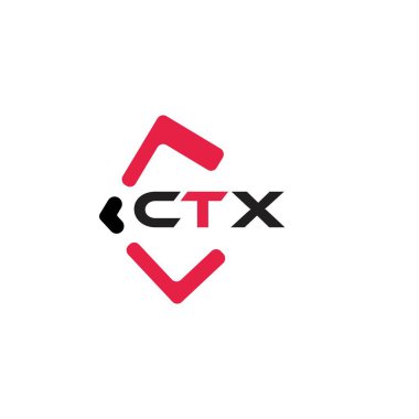 CTX yaratıcı minimalist harf logosu. CTX eşsiz vektör baş harfleri alfabe harf logosu tasarımı