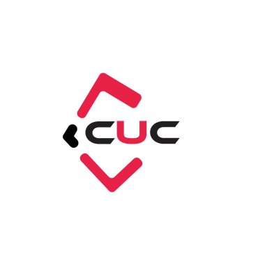 CUC yaratıcı minimalist harf logosu. CUC benzersiz vektör baş harfleri harf logosu tasarımı