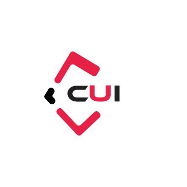 CUI yaratıcı minimalist harf logosu. CUI benzersiz vektör baş harfleri harf logosu tasarımı