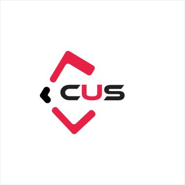 CUS yaratıcı minimalist harf logosu. CUS benzersiz vektör baş harfleri alfabe harf logosu tasarımı