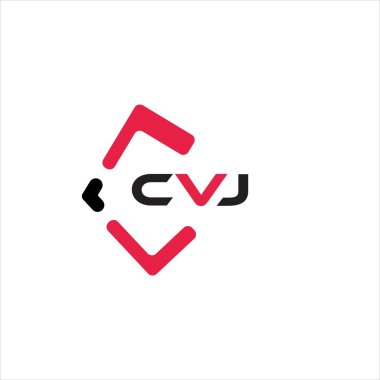 CVJ yaratıcı minimalist harf logosu. CVJ benzersiz vektör baş harfleri harf logosu tasarımı