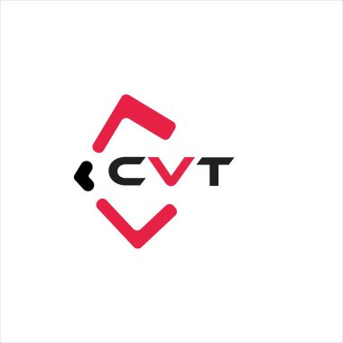 CVT yaratıcı minimalist harf logosu. CVT eşsiz vektör baş harfleri alfabe harfi logo tasarımı