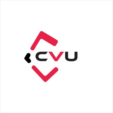 CVU yaratıcı minimalist harf logosu. CVU benzersiz vektör baş harfleri harf logosu tasarımı