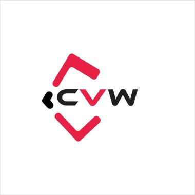 CVW yaratıcı minimalist harf logosu. CVW benzersiz vektör baş harfleri harf logosu tasarımı