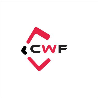 CWF yaratıcı minimalist harf logosu. CWF eşsiz vektör baş harfleri alfabe harfi logosu. Yaratıcı minimalist harf logosu. CWF benzersiz vektör baş harfleri harf logosu tasarımı