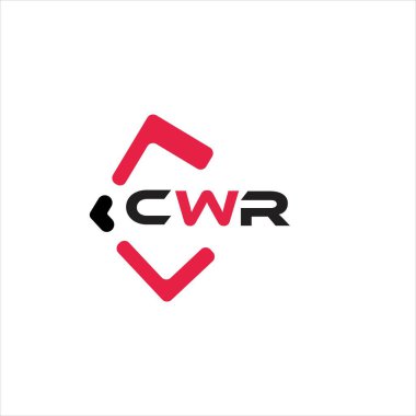 CWR yaratıcı minimalist harf logosu. CWR benzersiz vektör baş harfleri harf logosu tasarımı