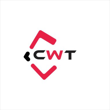CWT yaratıcı minimalist harf logosu. CWT benzersiz vektör baş harfleri harf logosu tasarımı