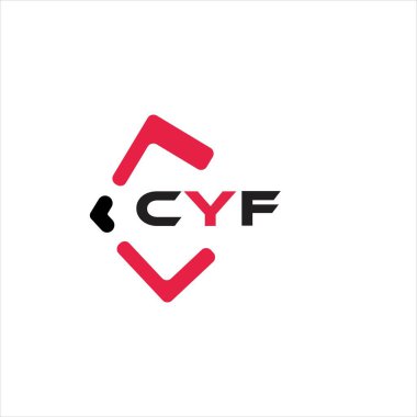 CYF yaratıcı minimalist harf logosu. CYF benzersiz vektör baş harfleri alfabe harfi logo tasarımı