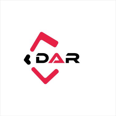 Yaratıcı minimalist harf logosu. DAR benzersiz vektör baş harfleri harf logosu tasarımı
