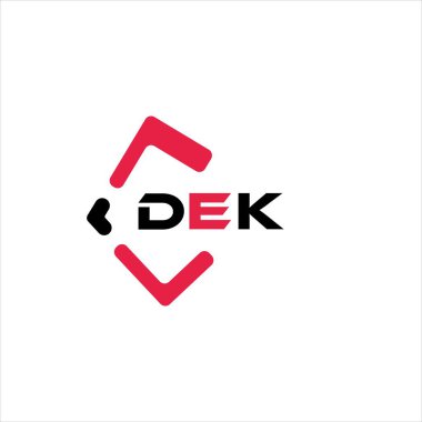 DEK yaratıcı minimalist harf logosu. DEK eşsiz vektör baş harfleri alfabe harf logosu tasarımı