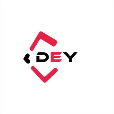 Yaratıcı minimalist harf logosu. DEY benzersiz vektör baş harfleri alfabe harf logosu tasarımı