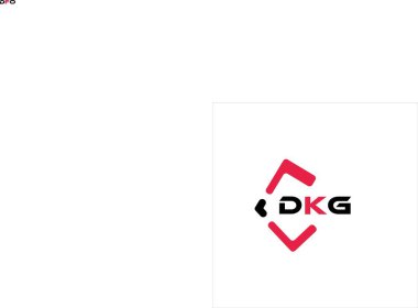 DKG yaratıcı minimalist harf logosu. DKG benzersiz vektör baş harfleri harf logosu tasarımı