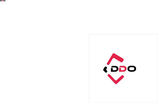 Yaratıcı minimalist harf logosu. DDO benzersiz vektör baş harfleri harf logosu tasarımı