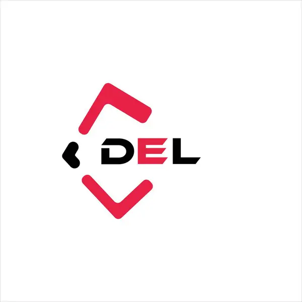 DEL yaratıcı minimalist harf logosu. DEL eşsiz vektör baş harfleri alfabe harf logosu tasarımı