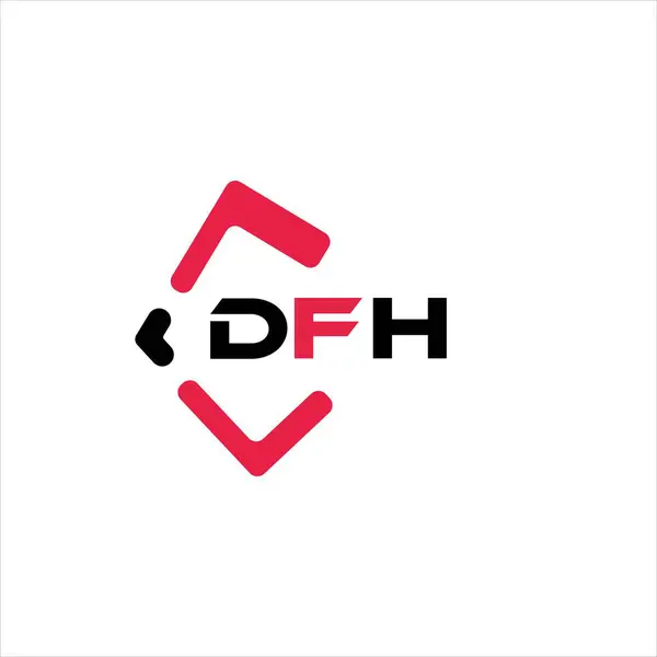 DFH yaratıcı minimalist harf logosu. DFH benzersiz vektör baş harfleri harf logosu tasarımı