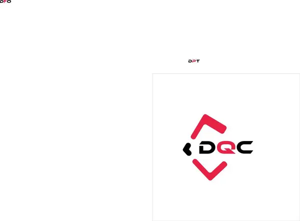DQC yaratıcı minimalist harf logosu. DQC benzersiz vektör baş harfleri harf logosu tasarımı