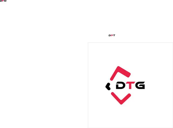 DTG yaratıcı minimalist harf logosu. DTG benzersiz vektör baş harfleri harf logosu tasarımı