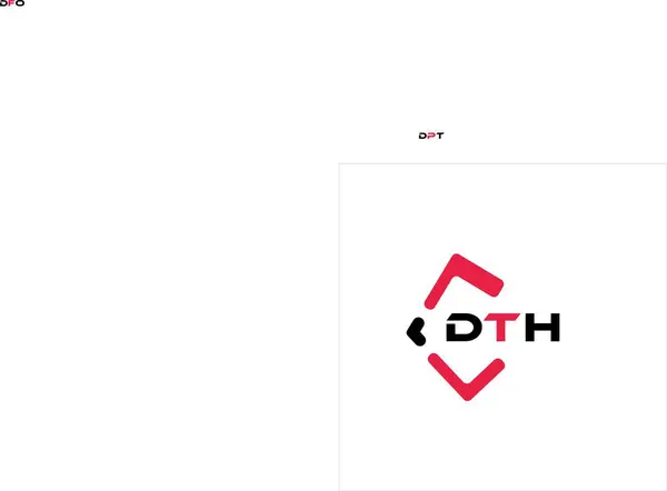 Yaratıcı minimalist harf logosu. DTH benzersiz vektör baş harfleri harf logosu tasarımı