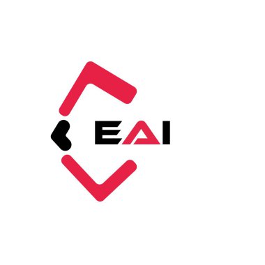 Yaratıcı minimalist harf logosu. EAI benzersiz vektör baş harfleri harf logosu tasarımı