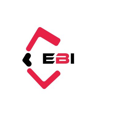 EBI yaratıcı minimalist harf logosu. EBI benzersiz vektör baş harfleri harf logosu tasarımı