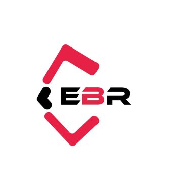 EBR yaratıcı minimalist harf logosu. EBR benzersiz vektör baş harfleri harf logosu tasarımı
