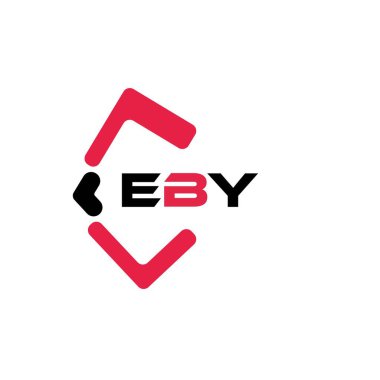 Eby yaratıcı minimalist harf logosu. EBY benzersiz vektör baş harfleri alfabe harfi logo tasarımı