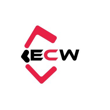 ECW yaratıcı minimalist harf logosu. ECW benzersiz vektör baş harfleri harf logosu tasarımı