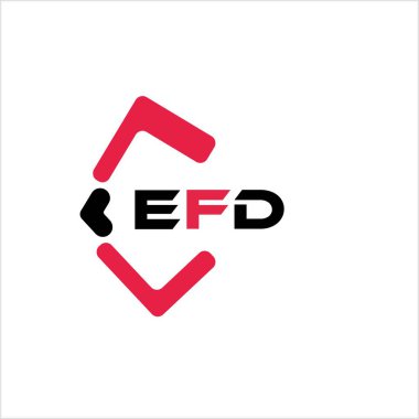 EFD yaratıcı minimalist harf logosu. EFD benzersiz vektör baş harfleri harf logosu tasarımı