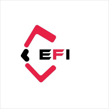 EFI yaratıcı minimalist harf logosu. EFI benzersiz vektör baş harfleri harf logosu tasarımı