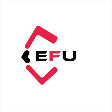EFU yaratıcı minimalist harf logosu. EFU benzersiz vektör baş harfleri harf logosu tasarımı