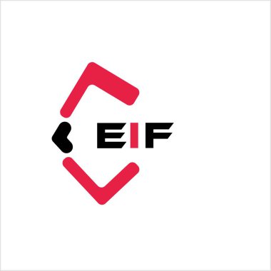 EIF yaratıcı minimalist harf logosu. EIF benzersiz vektör baş harfleri harf logosu tasarımı
