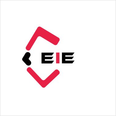 Elektronik minimalist harf logosu. EIE benzersiz vektör baş harfleri harf logosu tasarımı