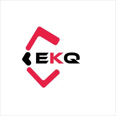 EKQ yaratıcı minimalist harf logosu. EKQ benzersiz vektör baş harfleri harf logosu tasarımı