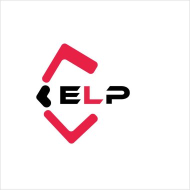 ELP yaratıcı minimalist harf logosu. ELP eşsiz vektör baş harfleri alfabe harf logosu tasarımı