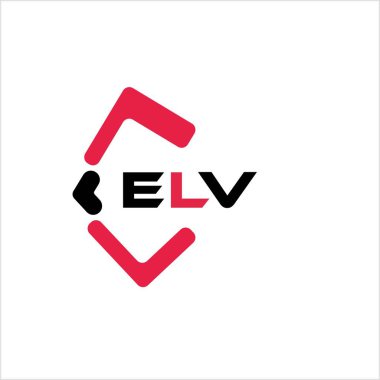 ELV yaratıcı minimalist harf logosu. ELV eşsiz vektör baş harfleri alfabe harf logosu tasarımı