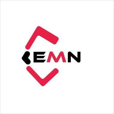 EMN yaratıcı minimalist harf logosu. EMN eşsiz vektör baş harfleri alfabe harf logosu tasarımı