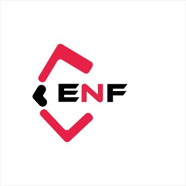 ENF yaratıcı minimalist harf logosu. ENF eşsiz vektör baş harfleri alfabe harf logosu tasarımı